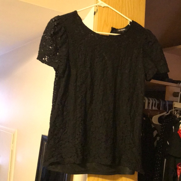 Black womens eyelet express top - Picture 4 of 6
